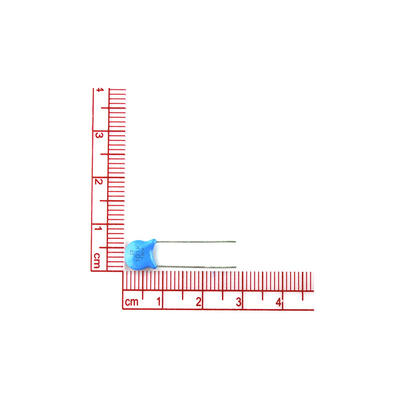 1KV101K瓷片电容 100PF 1000V 脚距5mm 101K/1kv蓝色陶瓷电容批发