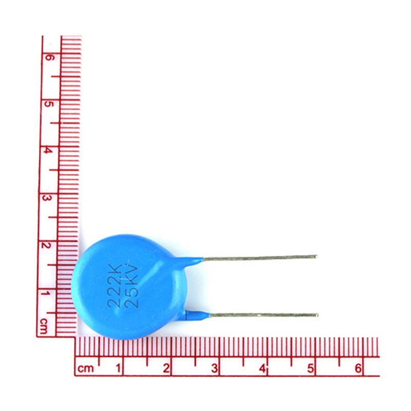 超高压瓷片电容25KV222M 片径21.7mm 2200PF 222M/25KV医疗 电源用
