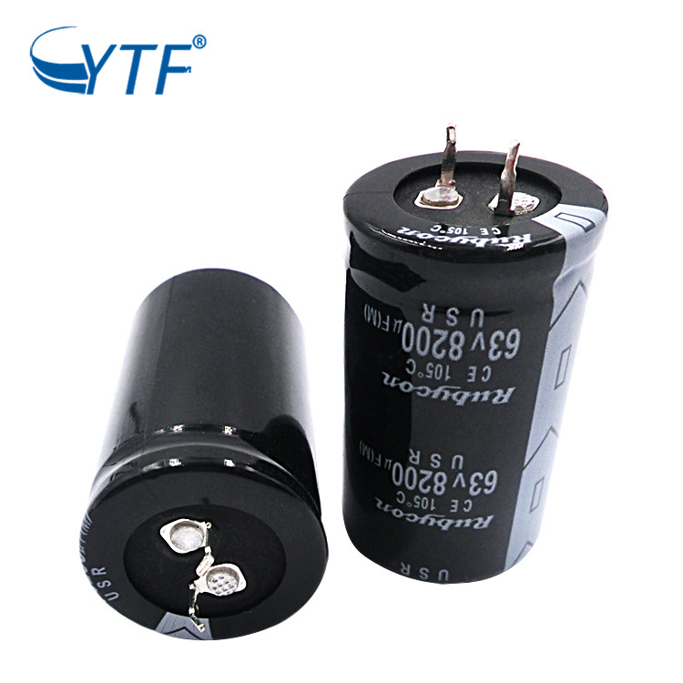 ytf牛角电解电容63V8200UF 体积30*50mm厂家现货音频常用牛角电容