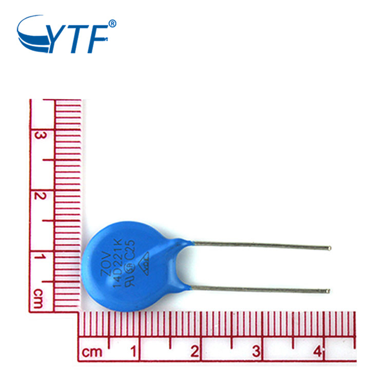 ZOV压敏电阻14D221K 环保无铅14D-221K 耐压220V直径 14mm直插蓝色