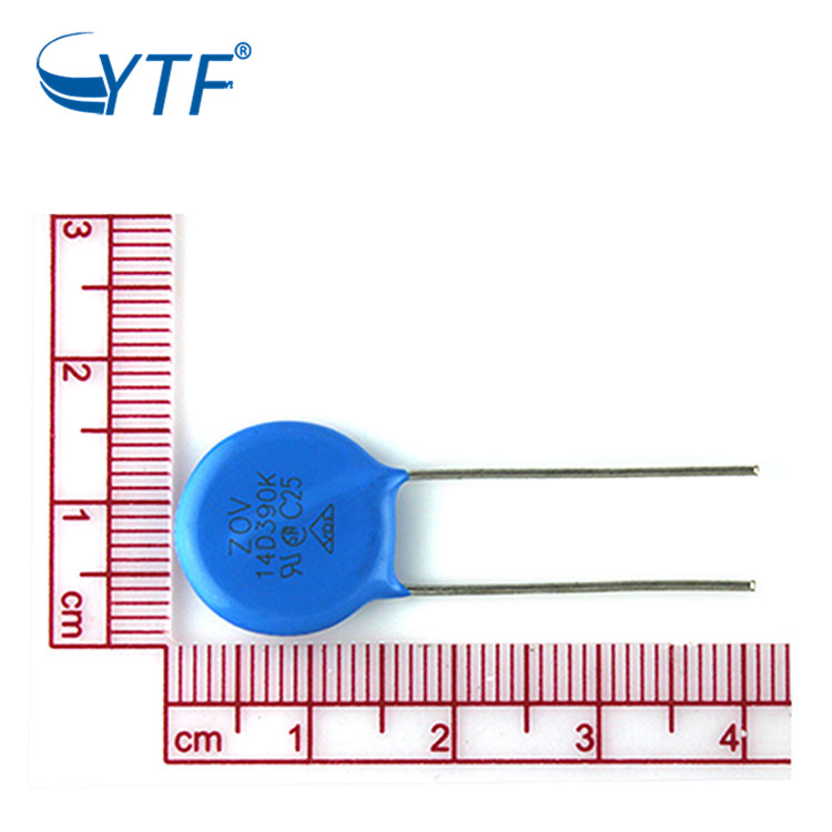 原装ZOV压敏电阻14D390K 直径14mm 39V 14D-390K直插蓝色 压敏电阻